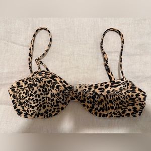 Hollister Leopard Print Underwire Bikini Top